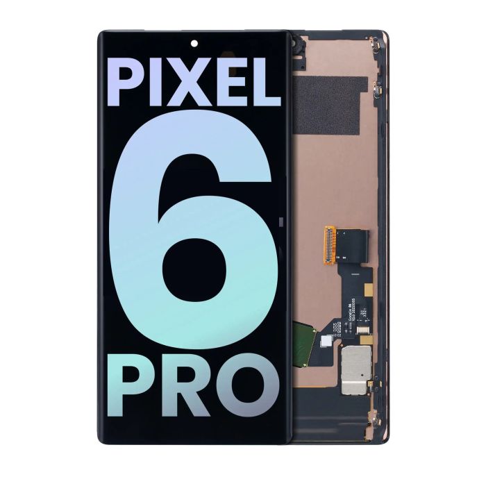 OLED Display mit Rahmen (mit Fingerabdruck Sensor) für Pixel 6 Pro (Original)