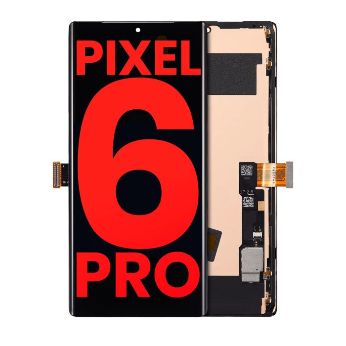 OLED Display mit Rahmen (ohne Fingerabdruck Sensor) für Pixel 6 Pro (All Colors)