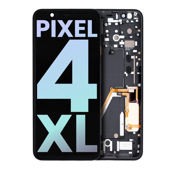 OLED Display mit Rahmen für Pixel 4 XL (Original) (Oh So Orange Power-Taste)
