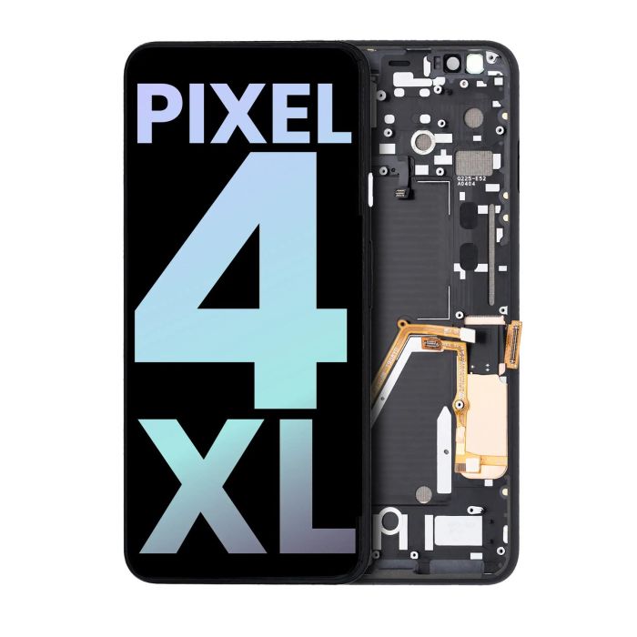 OLED Display mit Rahmen für Pixel 4 XL (Original) (Clearly White Power-Taste)