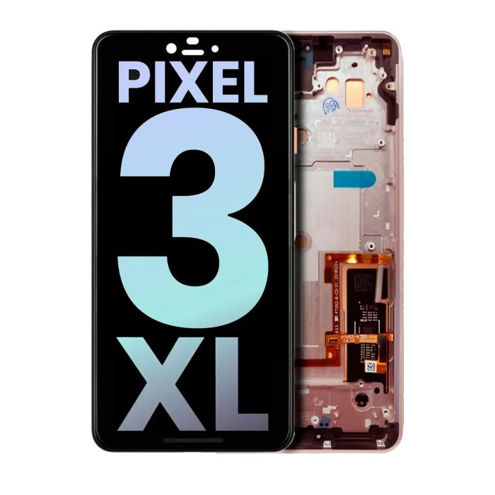 OLED Display Einheit mit Rahmen für Google Pixel 3 XL (Original) (Not Pink)