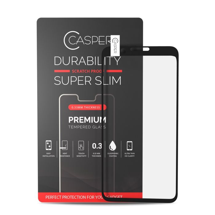 Casper Displayschutzglas für Google Pixel 3 (Retail-Verpackung) (Transparent)