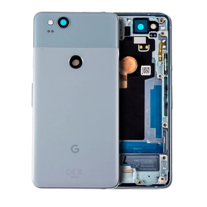 Rückgehäuse mit klein Komponenten vormontiert für Pixel 2 (Kinda Blue)