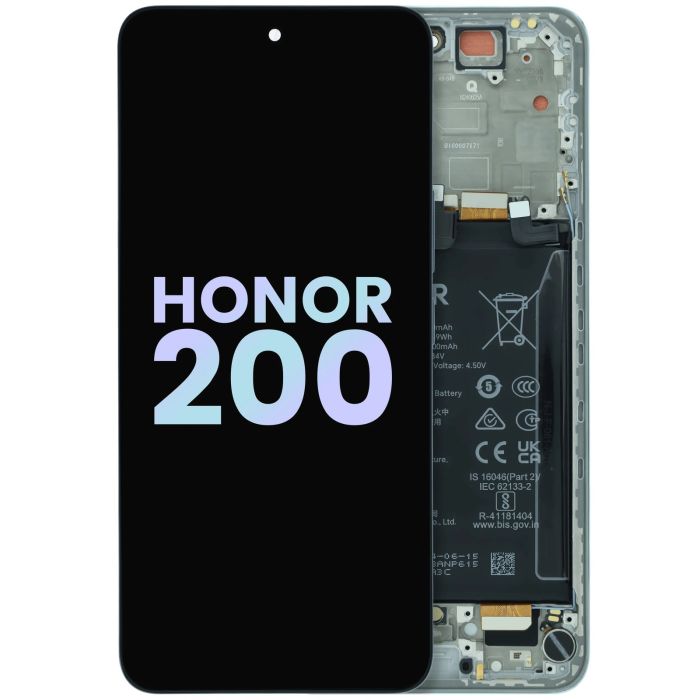 OLED Display Einheit mit Rahmen für Honor 200 (Service Pack) (Emerald Green)