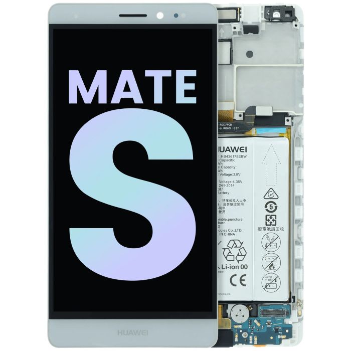 OLED Display mit Rahmen für Huawei Mate S CRR-L09 (Huawei Genuine) (Weiß)