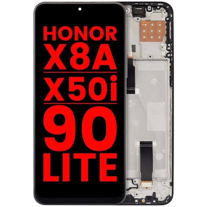 LCD Display mit Rahmen für Honor X8A/ X50i/ 90 Lite (Midnight Black)