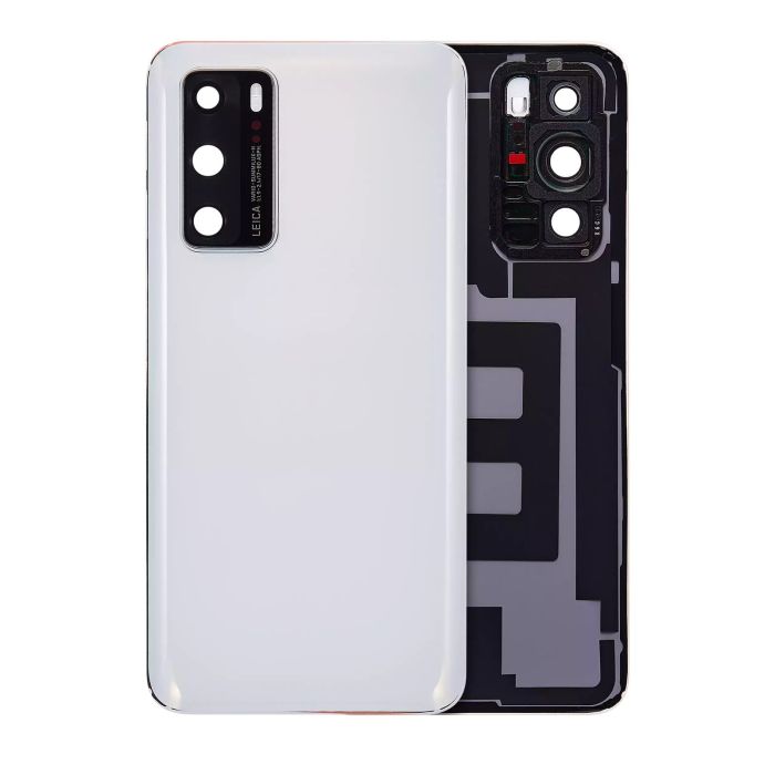 Rückglas mit Kameralinse für Huawei P40 (Ice White)