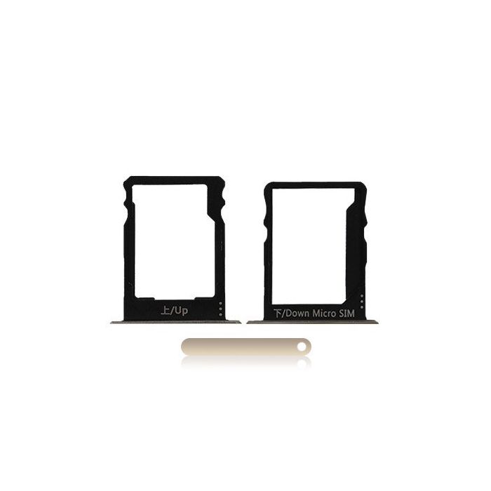 Sim Karte + SD Karte Schacht für Huawei P8 Lite (Gold)