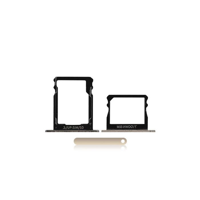 Sim Karte + SD Karte Schacht für Huawei P8 (Prestige Gold)