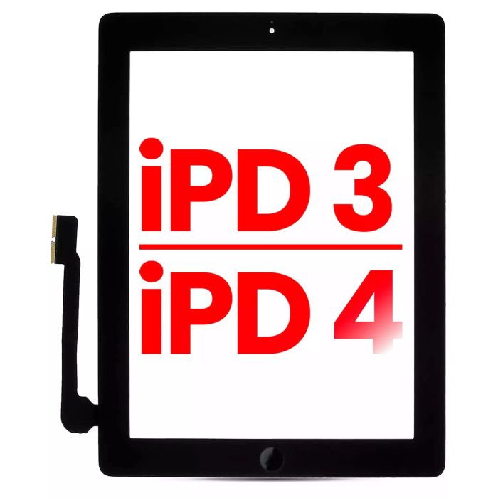 Digitizer für iPad 3/ iPad 4 (Home-Taste vormontiert für iPad 3) (Schwarz)