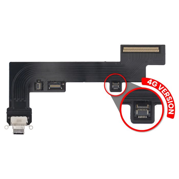 Ladebuchse Flexkabel für iPad Air 4/ iPad Air 5 (Cellular) (Schwarz)