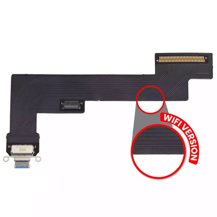 Ladebuchse Flexkabel für iPad Air 5 (WLAN nur) (Aftermarket Plus) (Blau)