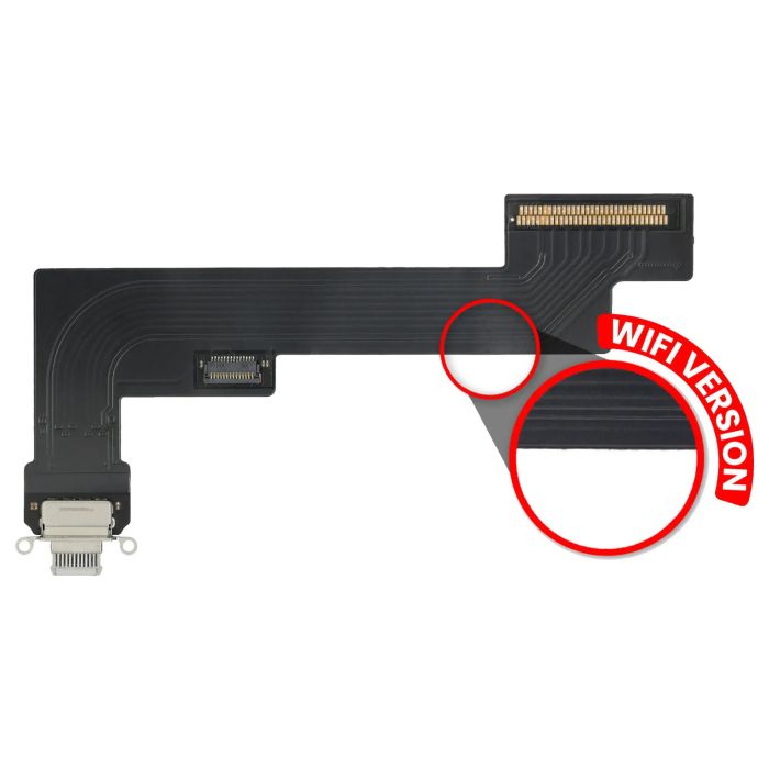 Ladebuchse Flexkabel für iPad Air 4 (WLAN nur) (Aftermarket Plus) (Weiß)