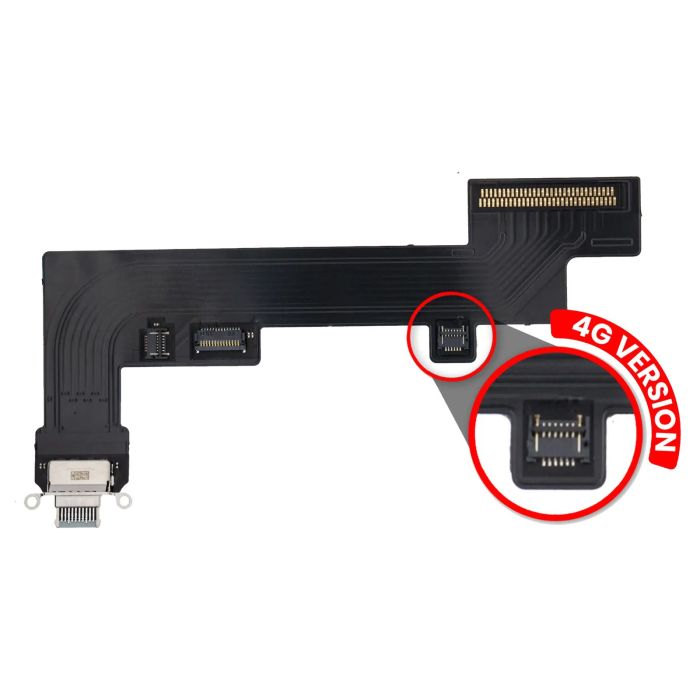Ladebuchse Flexkabel für iPad Air 4 (Cellular) (Aftermarket Plus) (Himmelblau)