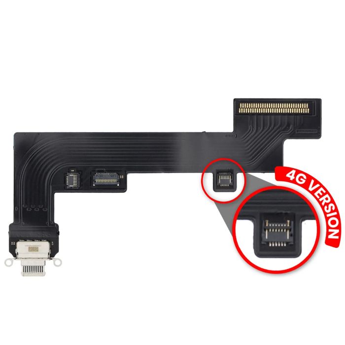 Ladebuchse Flexkabel für iPad Air 4/ iPad Air 5 (Cellular) (Premium) (Weiß)
