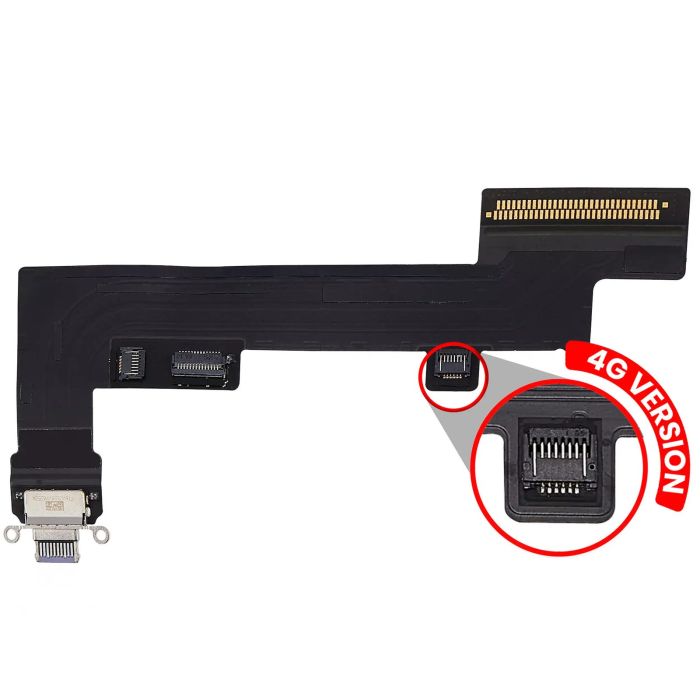 Ladebuchse Flexkabel für iPad Air 5 (Cellular) (Premium) (Lila)