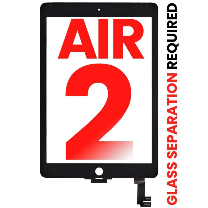 Digitizer für iPad Air 2 (OCA vormontiert & Glas Separation Required) (Schwarz)