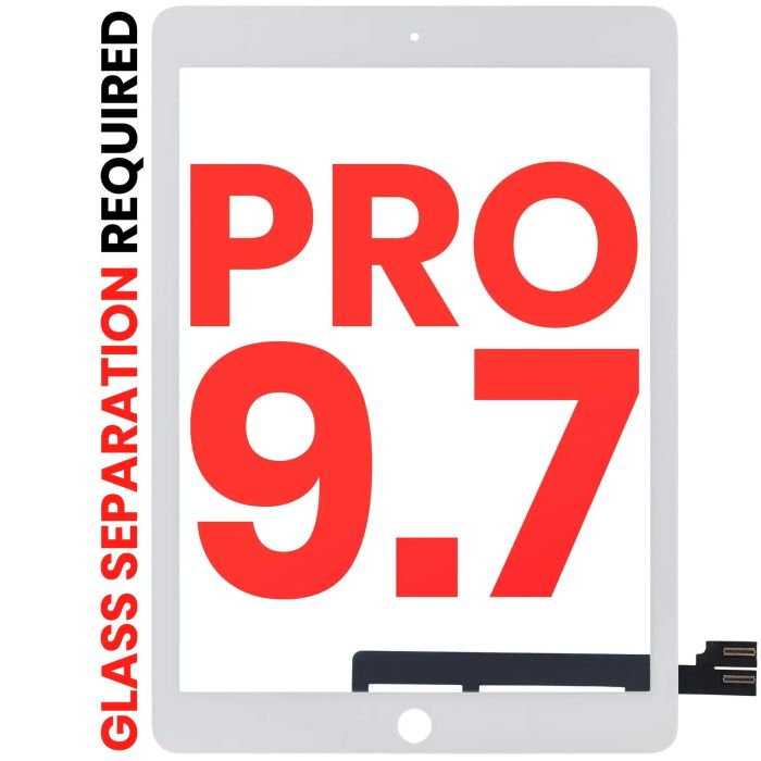 Digitizer für iPad Pro 9.7" (OCA vormontiert & Glas Separation Required) (Weiß)