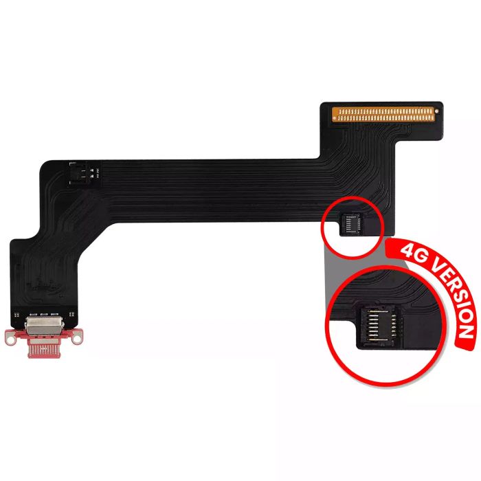 Ladebuchse Flexkabel für iPad 10 (2022) (Cellular) (Aftermarket Plus) (Pink)