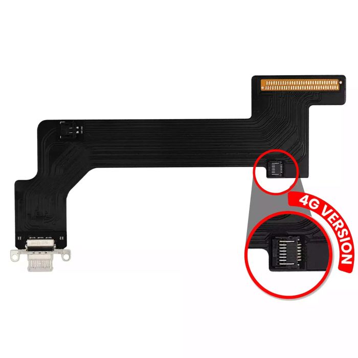 Ladebuchse Flexkabel für iPad 10 (2022) (Cellular) (Aftermarket Plus) (Silber)