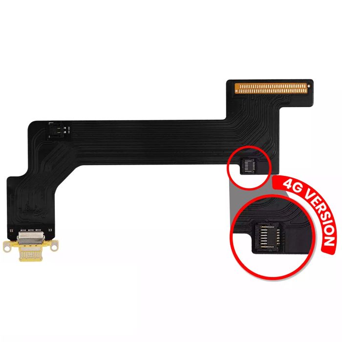 Ladebuchse Flexkabel für iPad 10 (2022) (Cellular) (Aftermarket Plus) (Gelb)