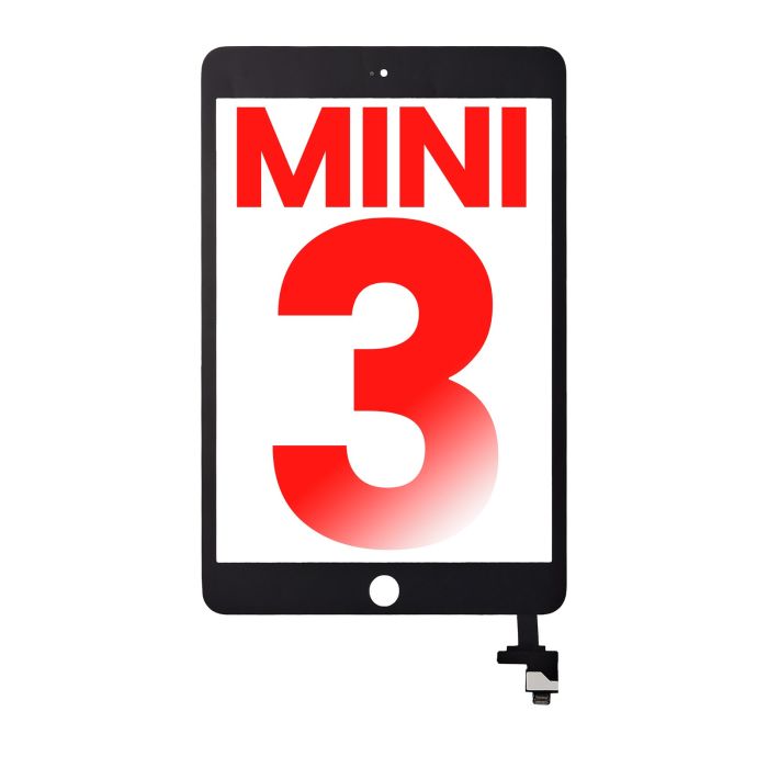 Digitizer mit IC Chip für iPad Mini 3 (No Home-Taste Installed) (Schwarz)