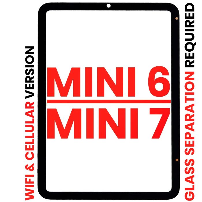 Digitizer für iPad Mini 6 (2021)/ Mini 7 (2024) (WLAN/ Cellular)