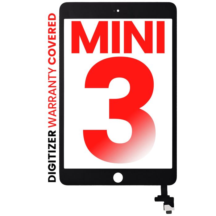 Digitizer mit IC Chip für iPad Mini 3 (Aftermarket Pro XO7) (Schwarz)