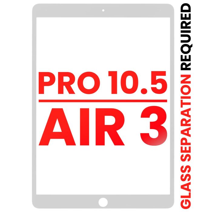 Frontglas nur für iPad Pro 10.5"/ iPad Air 3 (Weiß) (Glastrennung erforderlich)