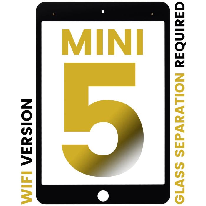 Frontglas für iPad Mini 5 (Glastrennung erforderlich) (WLAN nur) (Schwarz)
