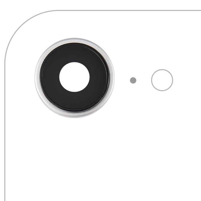 Rückkamera-Linse mit Halterung & Rahmen für iPhone 16e/ 17e (Premium) (Weiß)