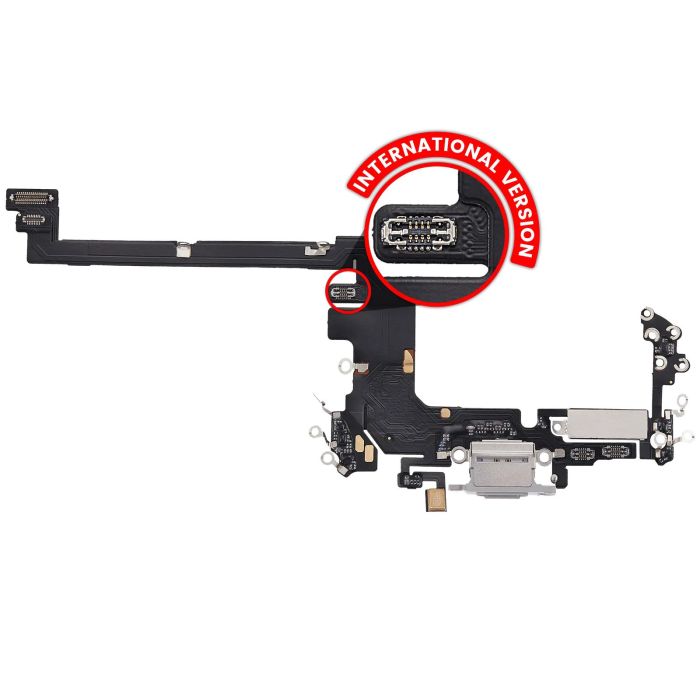Ladebuchse Flexkabel für iPhone 17 Pro (Aftermarket Plus) (Silber)