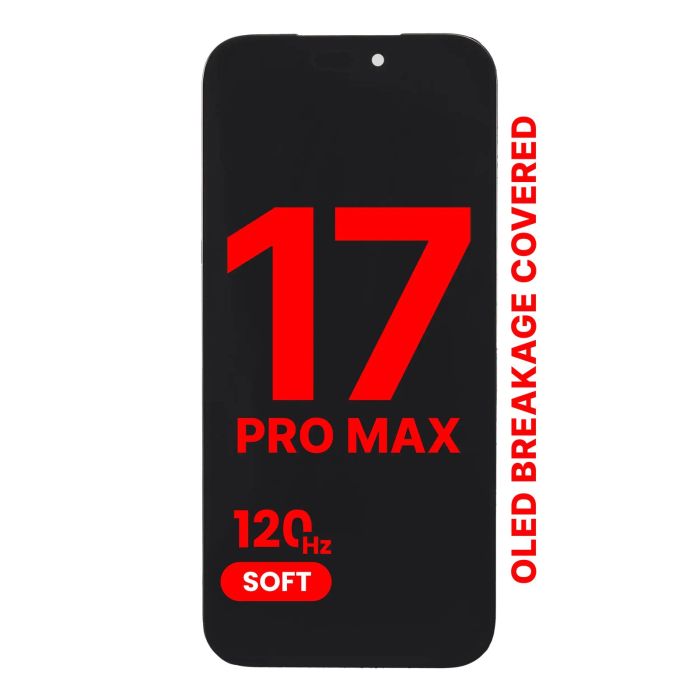 OLED Display Einheit für iPhone 17 Pro Max (Aftermarket Pro XO7 Soft) (120HZ)