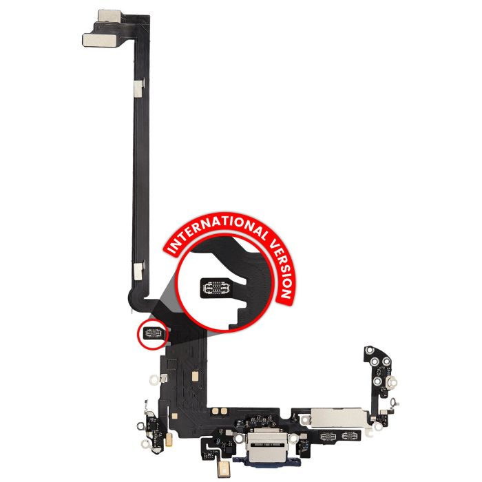 Ladebuchse Flexkabel für iPhone 17 Pro Max (Aftermarket Plus) (Tiefblau)