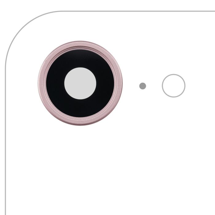 Rückkamera-Linse mit Halterung & Rahmen für iPhone 17e (Premium) (Zartrosa)