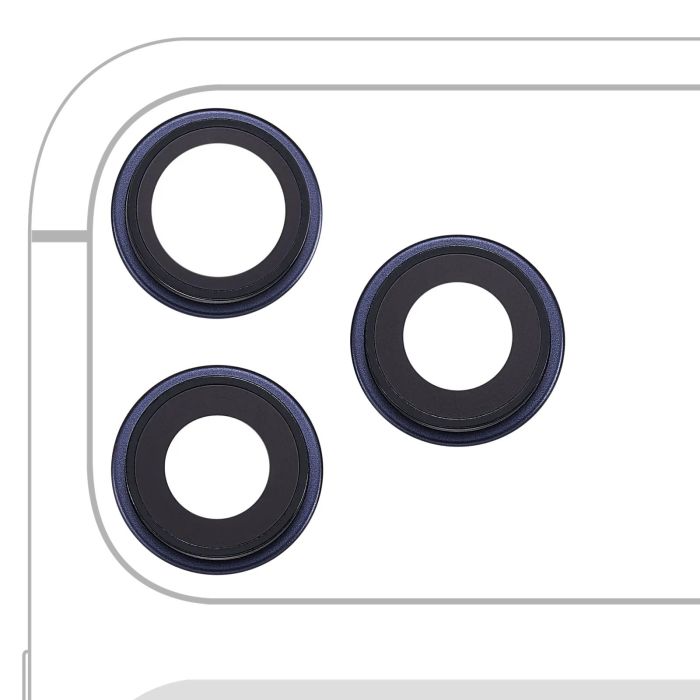 Rückkamera-Linse mit Halterung & Rahmen für iPhone 17 Pro/ 17 Pro Max (Tiefblau)