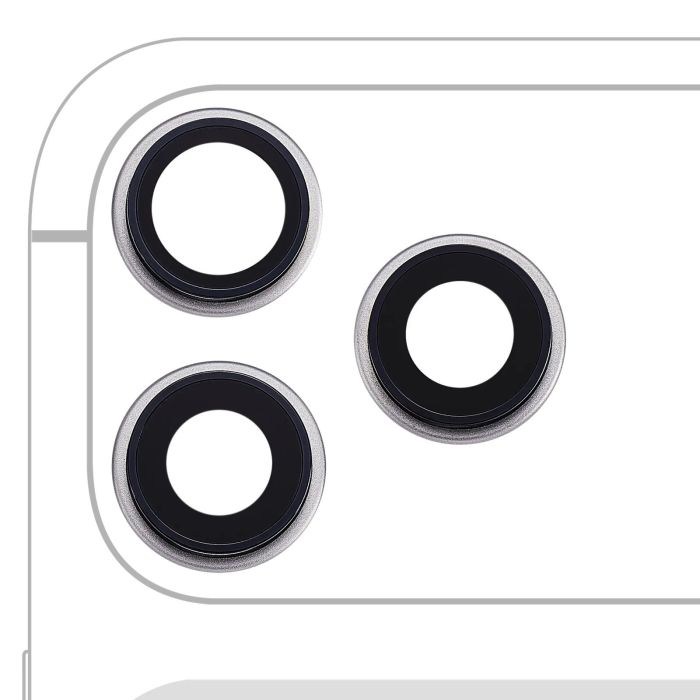 Rückkamera-Linse mit Halterung & Rahmen für iPhone 17 Pro/ 17 Pro Max (Silber)
