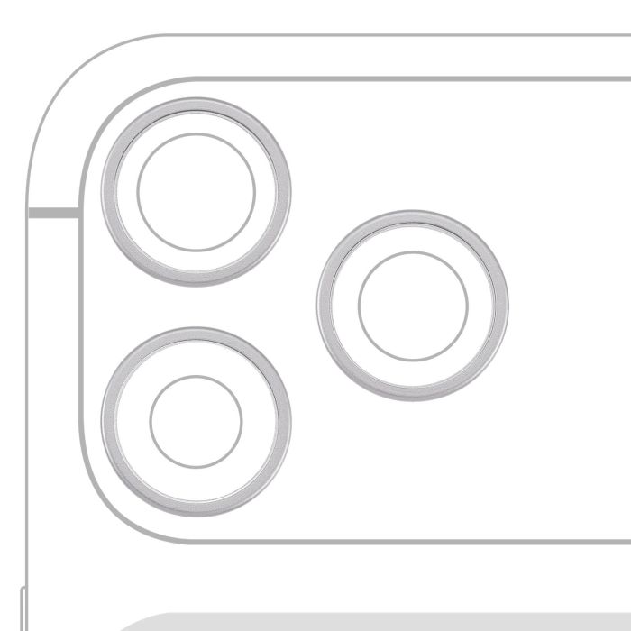 Rückkamera Ring nur für iPhone 17 Pro/ 17 Pro Max (3-teiliges Set) (Silber)