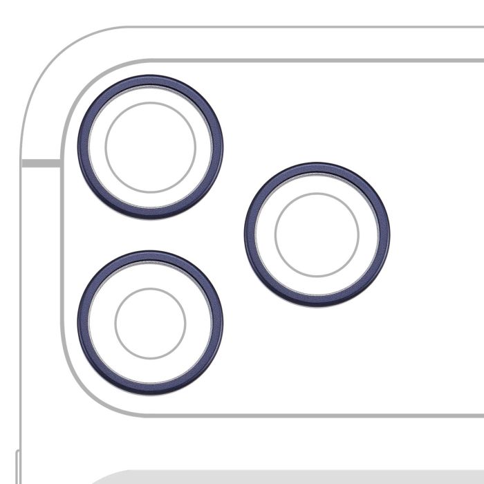 Rückkamera Ring nur für iPhone 17 Pro/ 17 Pro Max (Tiefblau) (3-teiliges Set)