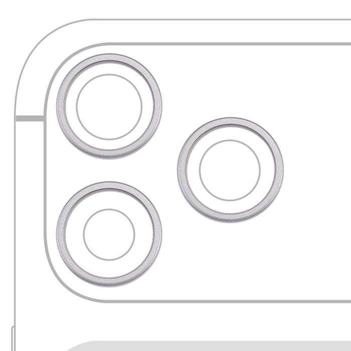 Rückkamera Ring nur für iPhone 17 Pro/ 17 Pro Max (Silber) (3-teiliges Set)