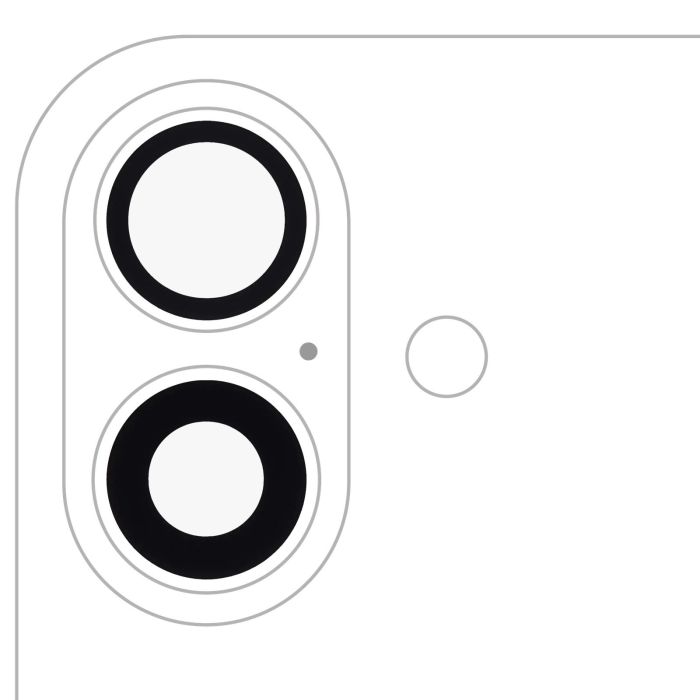 Rückkamera-Linse (nur Glas) mit Kleber für iPhone 16/ 16 Plus/ 17
