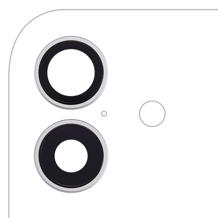 Rückkamera-Linse mit Halterung & Rahmen für iPhone 17 (Premium) (Weiß)