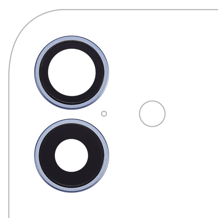 Rückkamera-Linse mit Halterung & Rahmen für iPhone 17 (Premium) (Nebelblau)