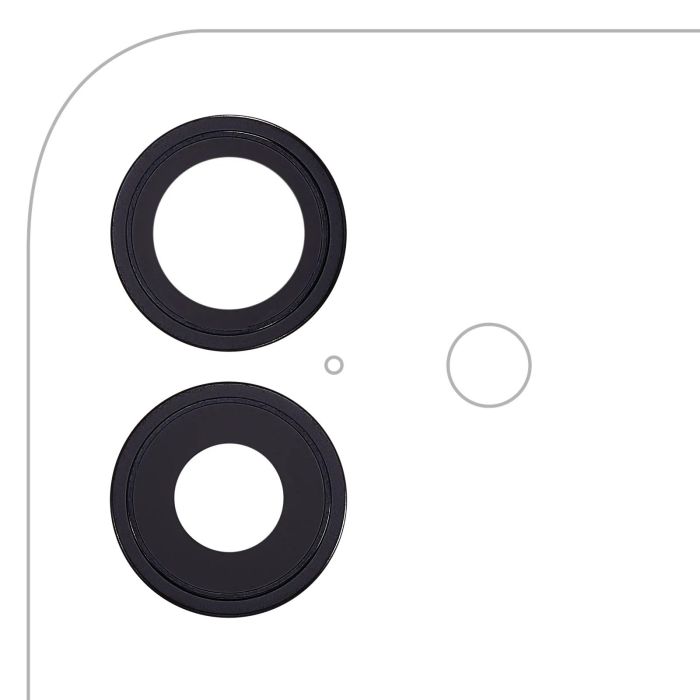 Rückkamera-Linse mit Halterung & Rahmen für iPhone 17 (Premium) (Schwarz)