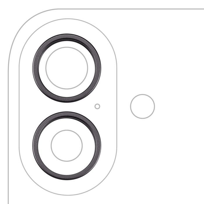 Rückkamera Ring nur für iPhone 17 (2-teiliges Set) (Schwarz) (10er Pack)
