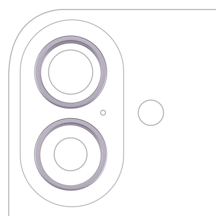 Rückkamera Ring nur für iPhone 17 (2-teiliges Set) (Lavendel) (10er Pack)