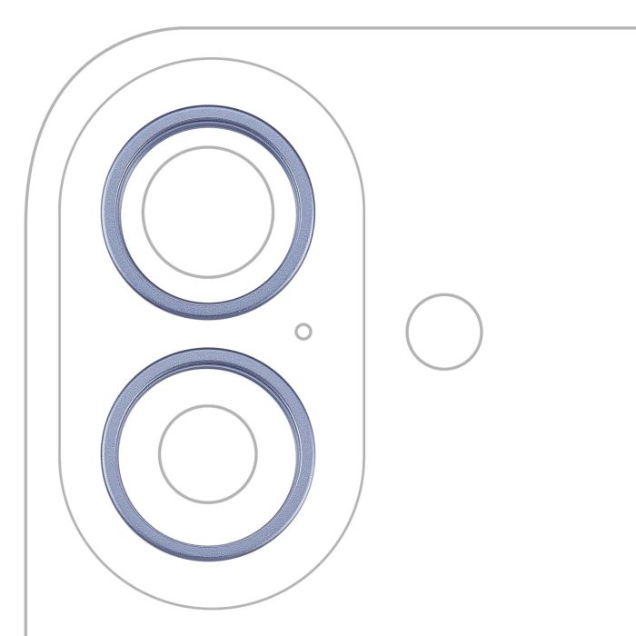 Rückkamera Ring nur für iPhone 17 (2-teiliges Set) (Nebelblau) (10er Pack)