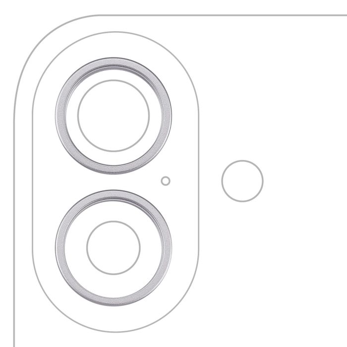 Rückkamera Ring nur für iPhone 17 (2-teiliges Set) (Weiß) (10er Pack)