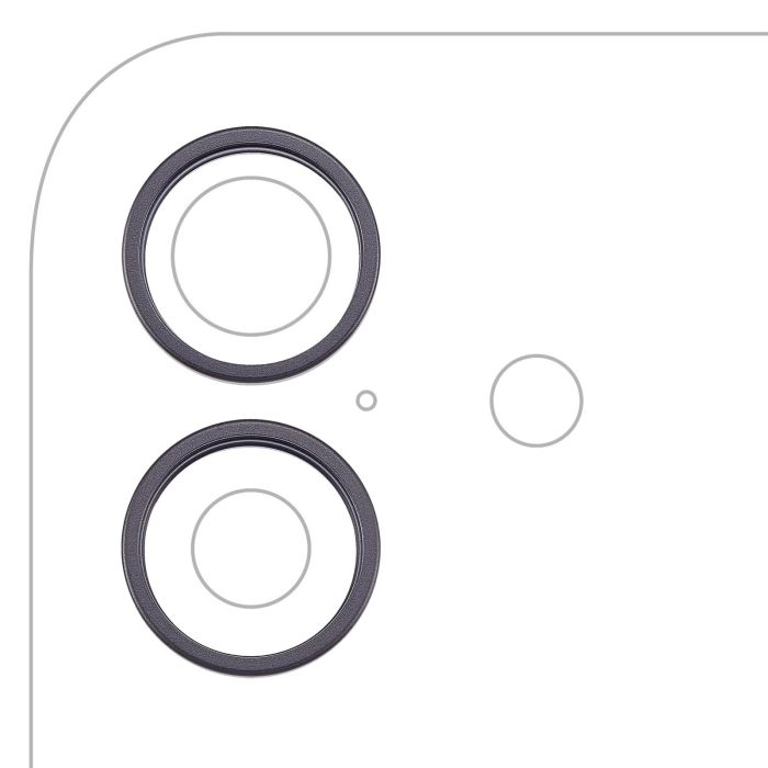 Rückkamera Ring nur für iPhone 17 (Schwarz) (2-teiliges Set)