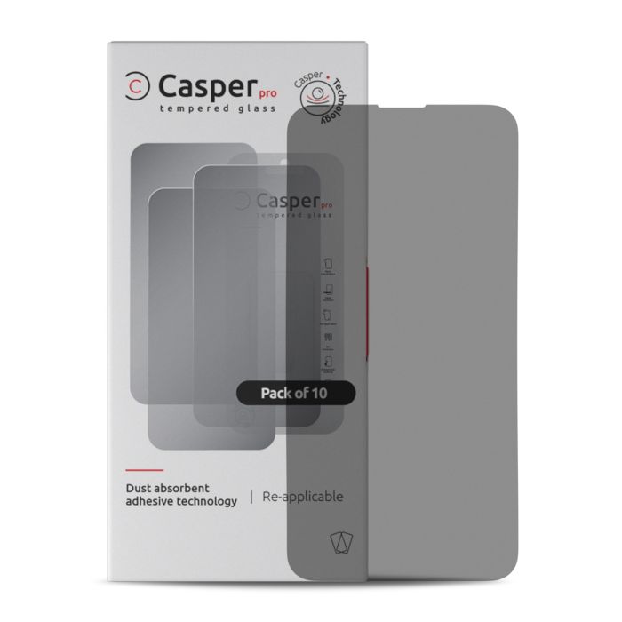 Casper Pro Displayschutzglas für iPhone 13/ 13 Pro (10er Pack) (Privacy)